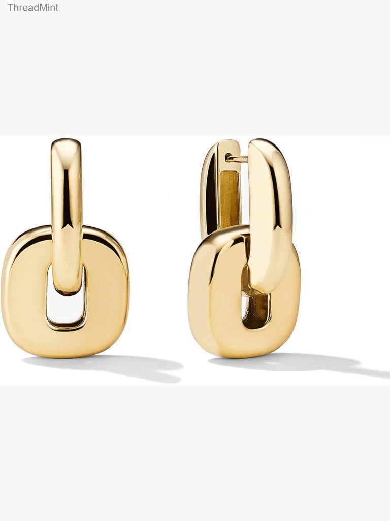 Convertible Chunky Paperclip Hoop Earrings Geometric Statement